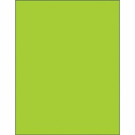 BSC PREFERRED 8-1/2 x 11'' Fluorescent Green Rectangle Laser Labels, 100PK S-5050G
